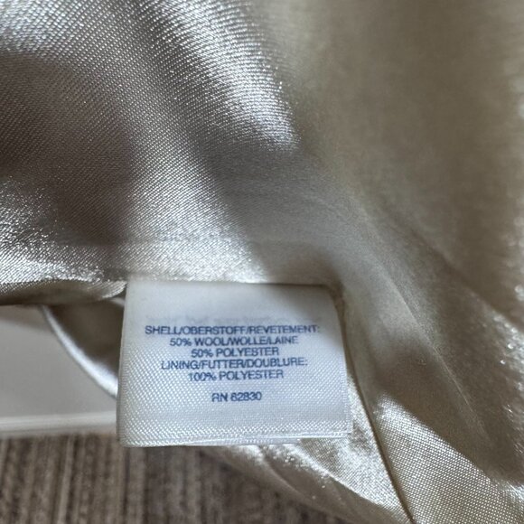 Land's End Women's Camel Wool Blend Car Coat Jacket Size 26W Office Preppy - Picture 7 of 8